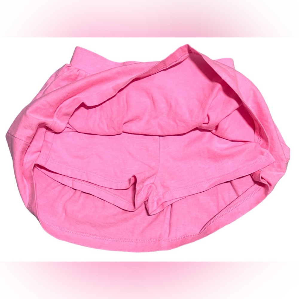 Osh Kosh Little Girls Size 4/5 Hot Pink Skort Gold Glitter Tie and Elastic Waist - Picture 3 of 4
